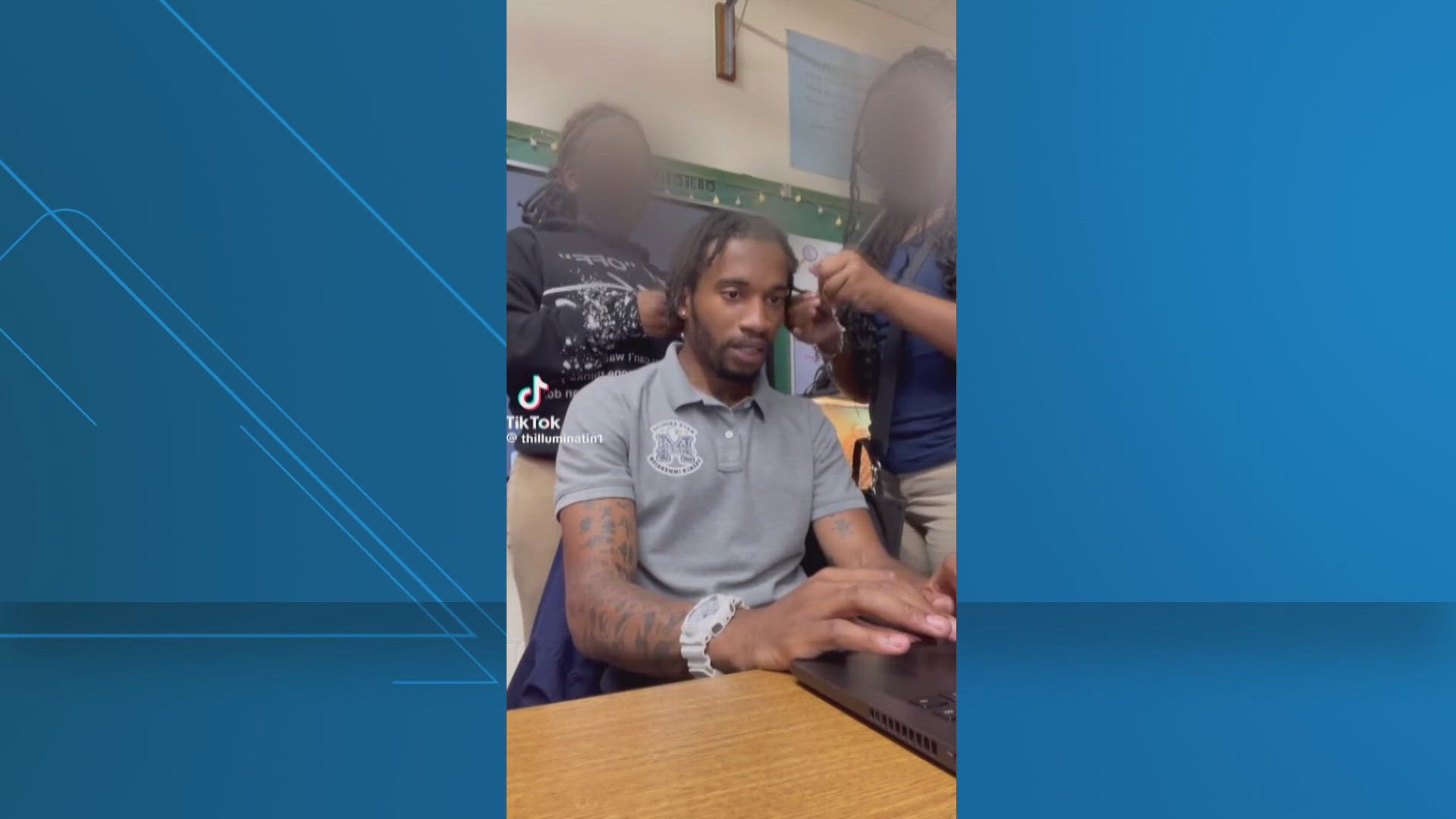 It’s the first time hearing from Marquise White since he viral for this video — showing students unbraiding his hair in his classroom back in May.