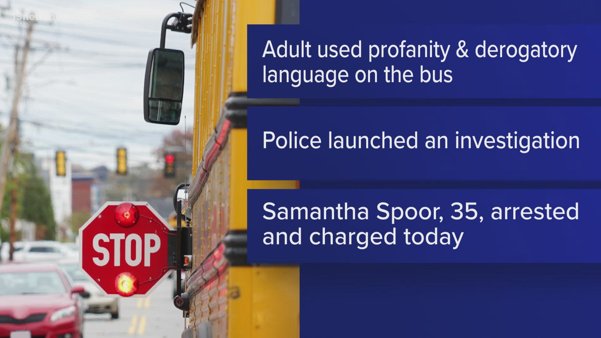 35-year-old Samantha "Danielle" Spoor was charged with three misdemeanors after the Thursday incident.