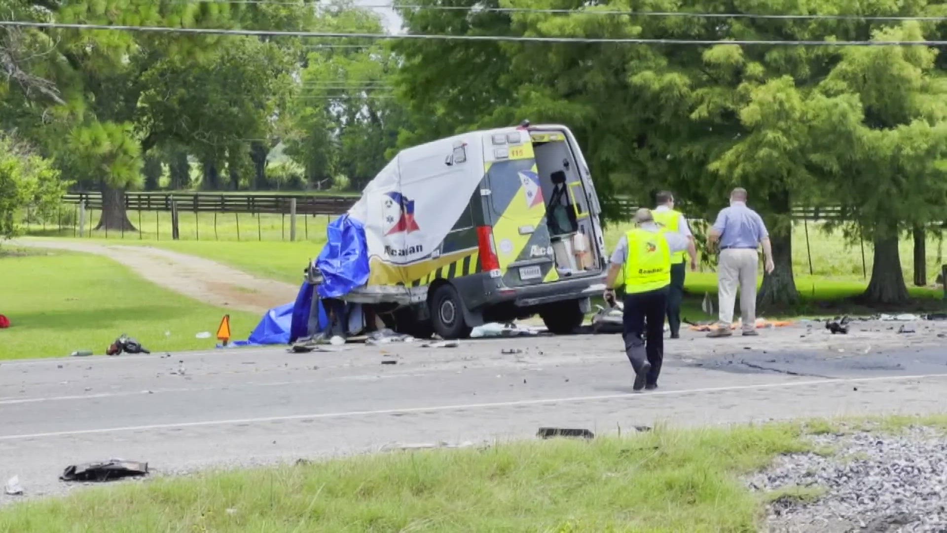 "The Acadian family extends sympathies to the families of the victims and of the injured," Acadian Ambulance said on Twitter.