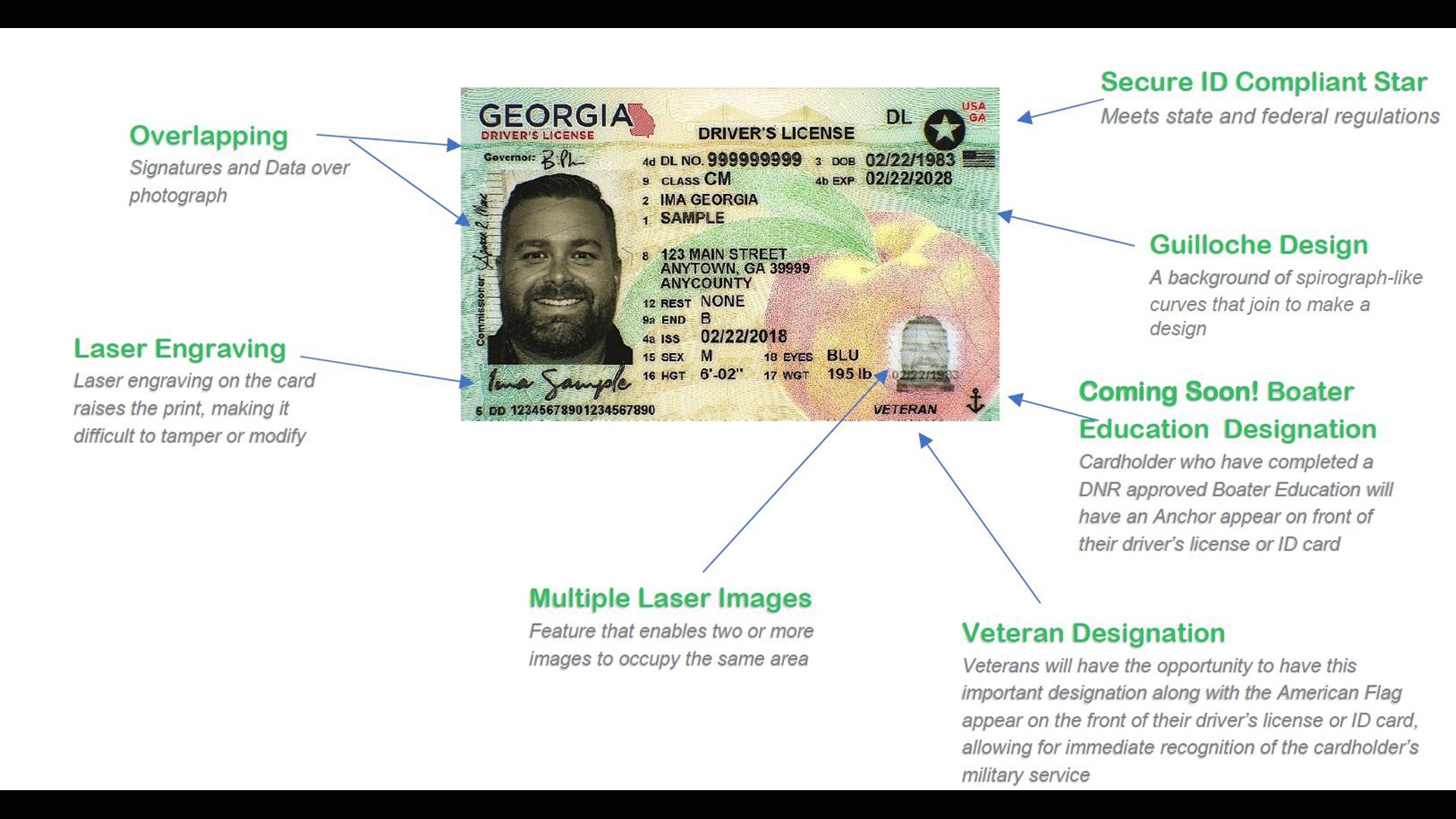 Georgia Drivers License Hologram