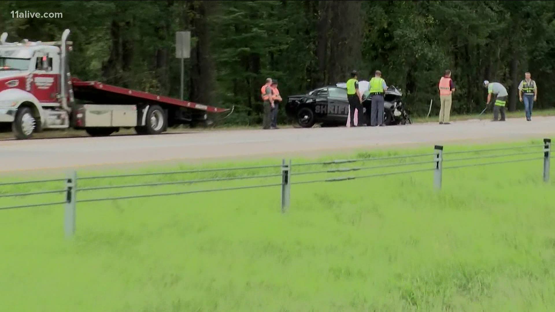 The vehicle they were traveling in struck the rear of a tractor trailer that was stopped for traffic.