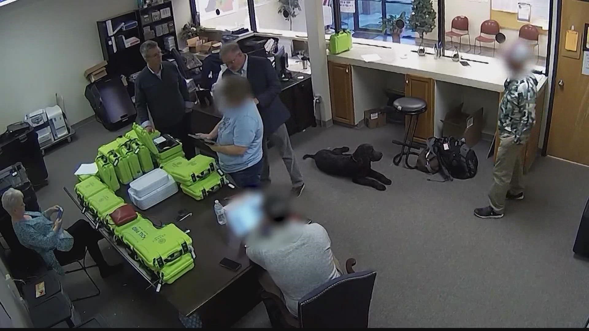 New surveillance video released from a south Georgia election office shows what's described as a security breach in progress.