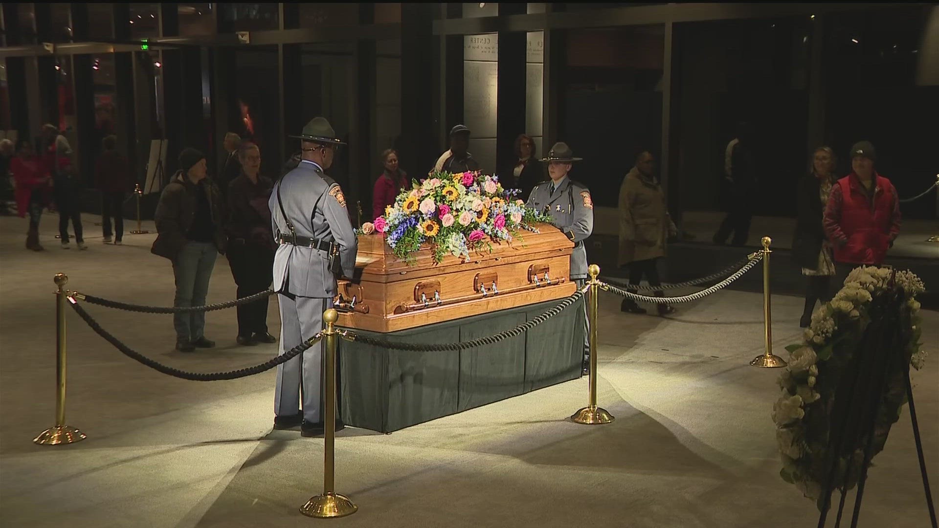 On Monday, the first of several observances took place to honor the life of former First Lady Rosalynn Carter.