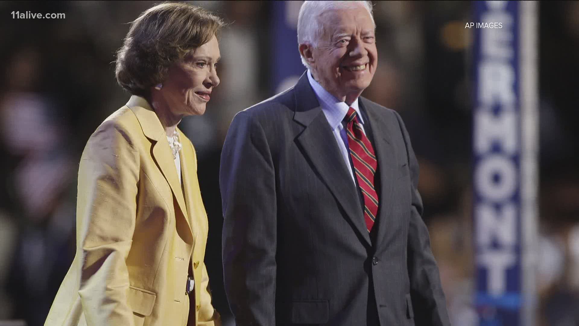 The couple is celebrating 74 years of marriage.