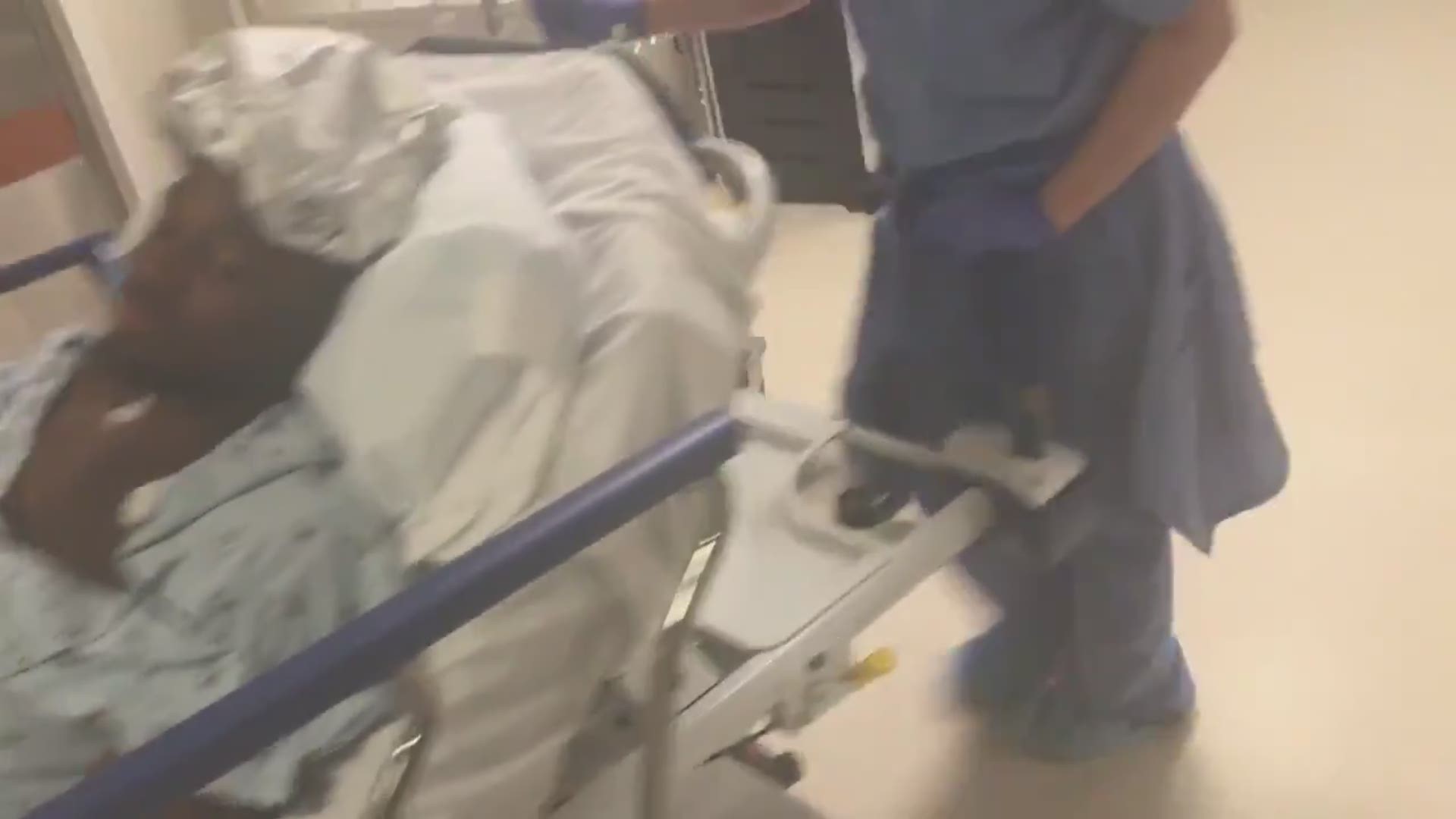 Dante Sipp is wheeled into surgery at Atlanta's Piedmont Hospital for a kidney transplant.