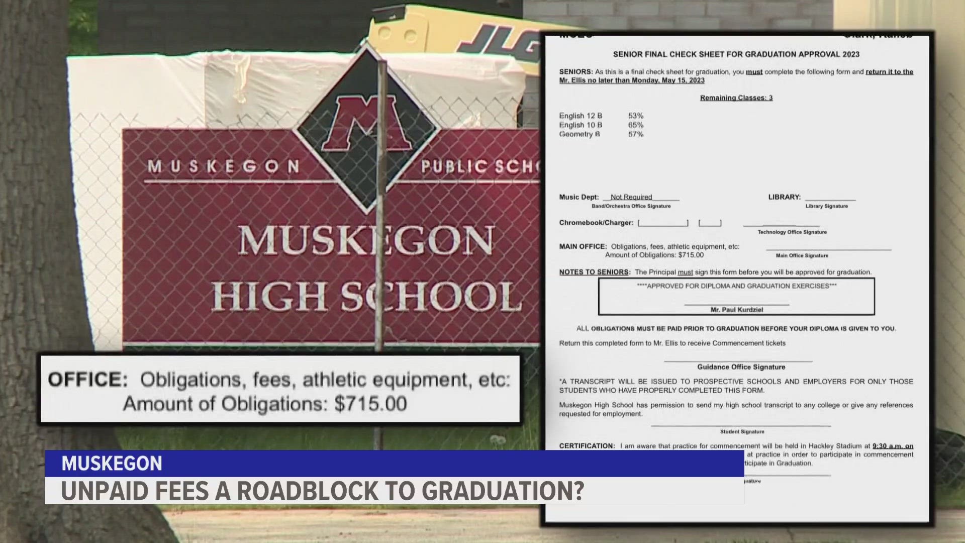 Michigan mom says lastminute issue complicates son's graduation